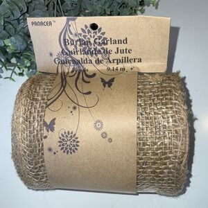 Natural Burlap Ribbon NEW 5.5" x 10 Yards Unwired Burlap Roll‎